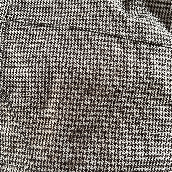 North Face Brown/beige Houndstooth Ski Jacket with faux fur hood - Picture 7 of 8